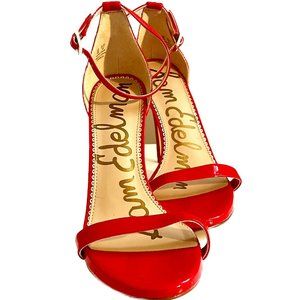 Sam Edelman Ariella Red Heels Sandal Stiletto Sz 9